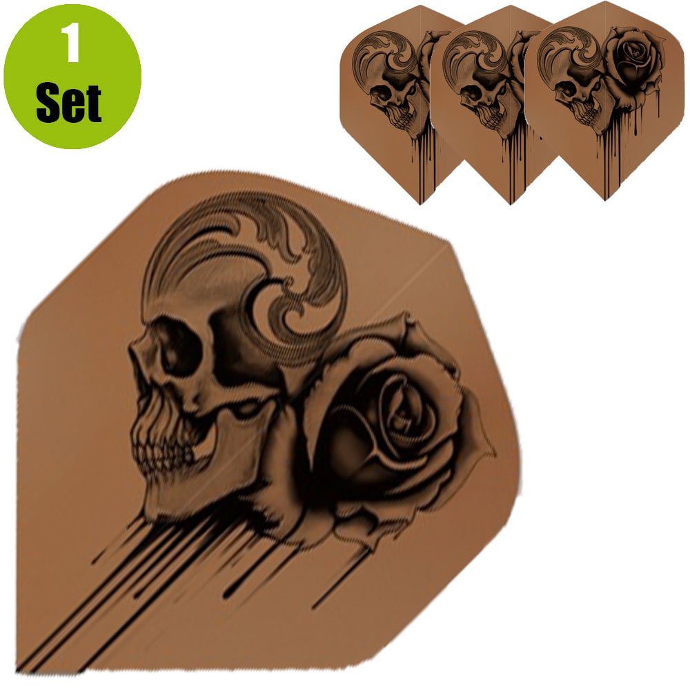 Skull Dart Flights - Amoir Noir afbeelding