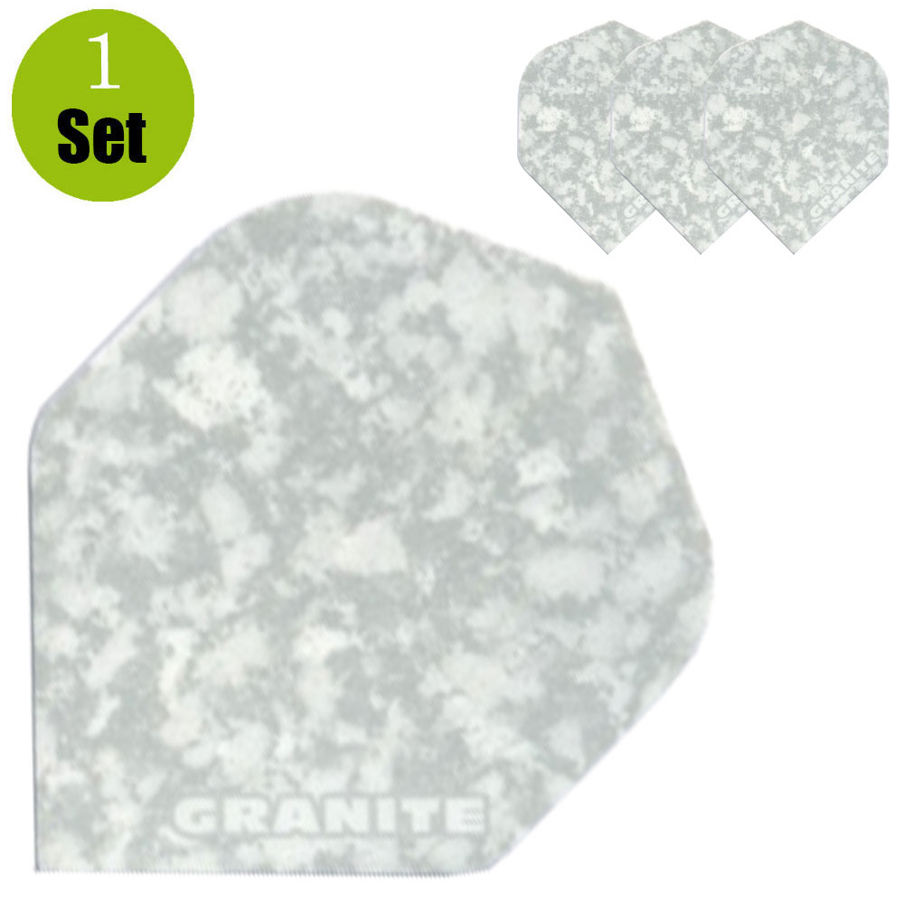 Ruthless Granite Dart Flights - Wit afbeelding