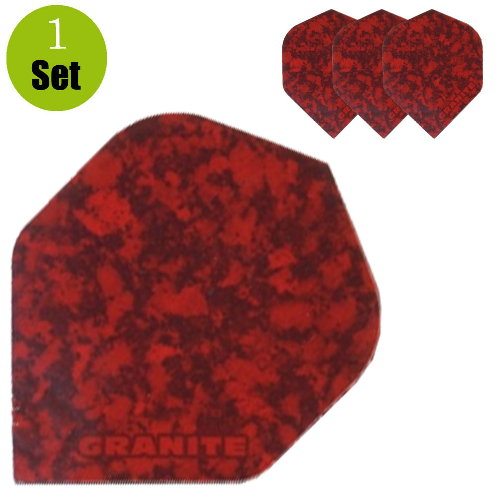 Ruthless Granite Dart Flights - Rood afbeelding