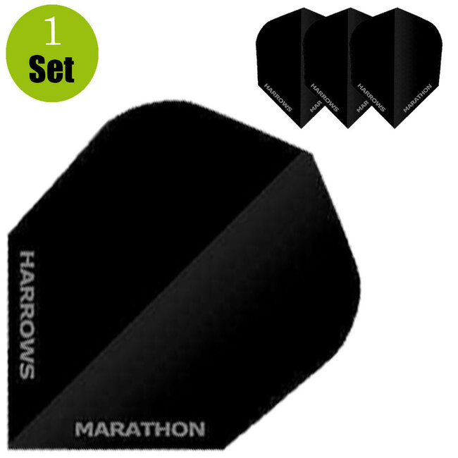Harrows Marathon Dartflights - Zwart