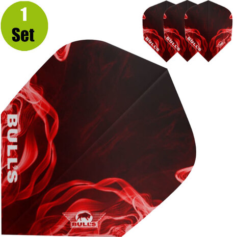 Bulls Bulls Powerflite Smoke Dartflights - Rood Bulls Bulls Powerflite Smoke Dartflights - Rood