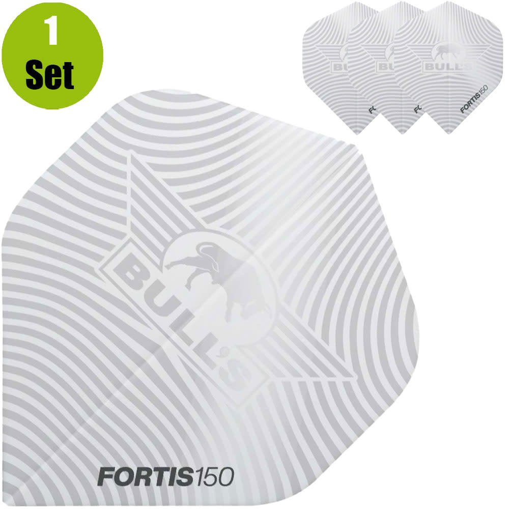 Bulls Fortis 150 Dartflights - Wit afbeelding