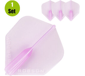 Robson Robson Plus No.2 Dartflights - Crystal Clear Roze Robson Robson Plus No.2 Dartflights - Crystal Clear Roze