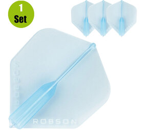 Robson Robson Plus Dartflights - Crystal Clear Blauw Robson Robson Plus Dartflights - Crystal Clear Blauw