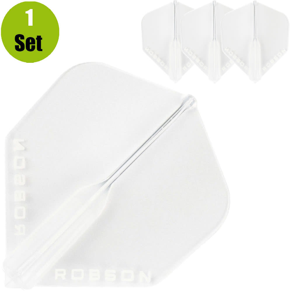Robson Robson Plus Dartflights - Crystal Clear Clear afbeelding