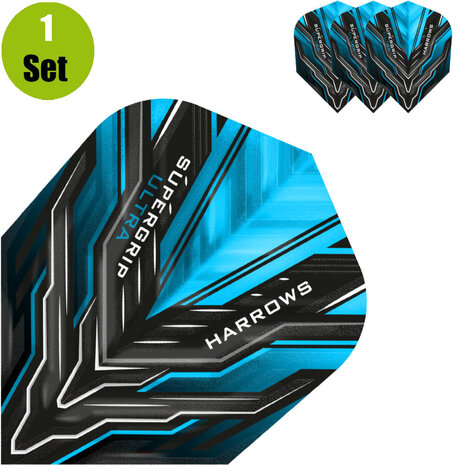 Harrows Harrows Supergrip Ultra Dartflight - Blauw Harrows Harrows Supergrip Ultra Dartflight - Blauw