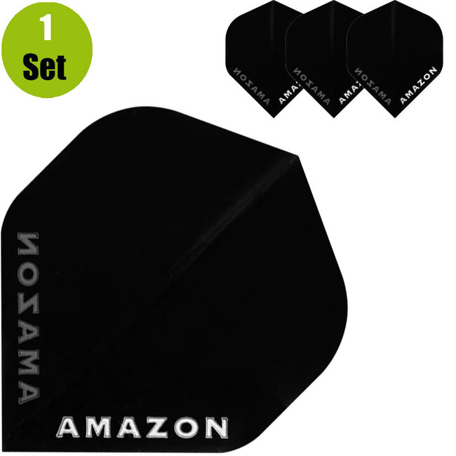 Amazon Transparante Dartflights - Zwart