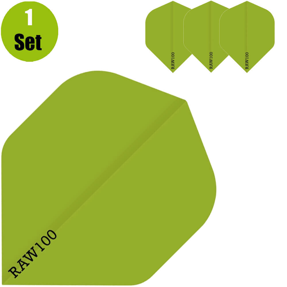 Amazon Raw100 Plain Dartflights - Neon Groen