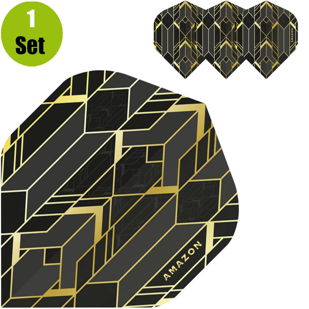 Amazon Amazon Glaze Dartflights - Zwart - Grijs afbeelding