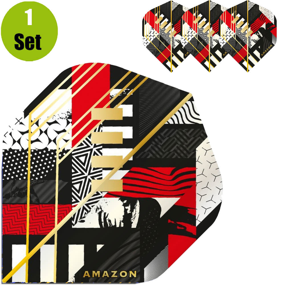 Amazon Amazon Abstract Dartflights - Zwart - Rood afbeelding