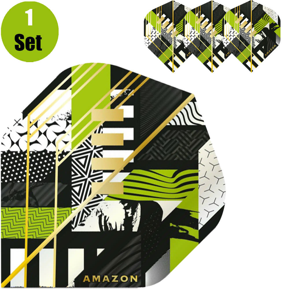 Amazon Amazon Abstract Dartflights - Zwart - Groen afbeelding