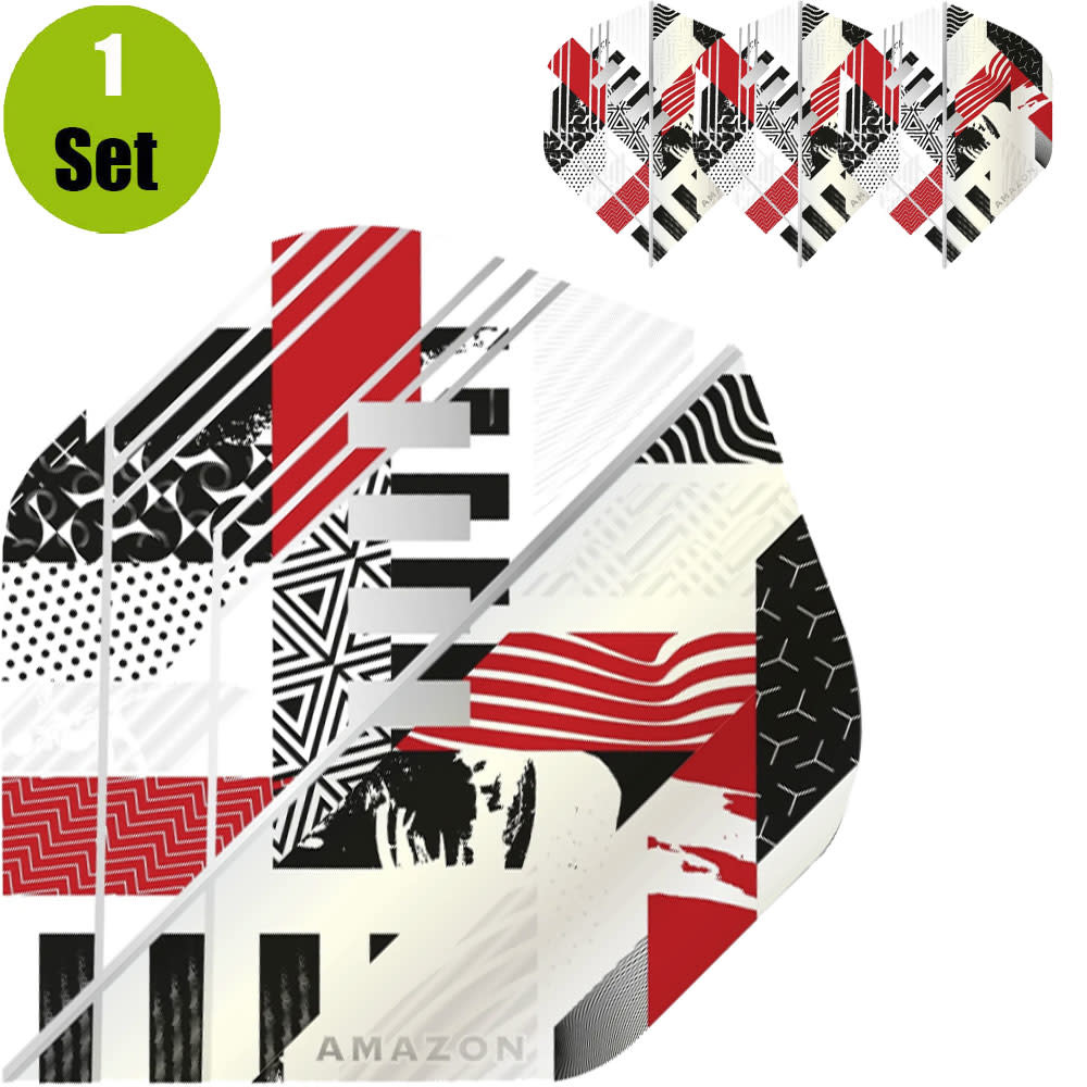Amazon Amazon Abstract Dartflights - Wit - Rood afbeelding