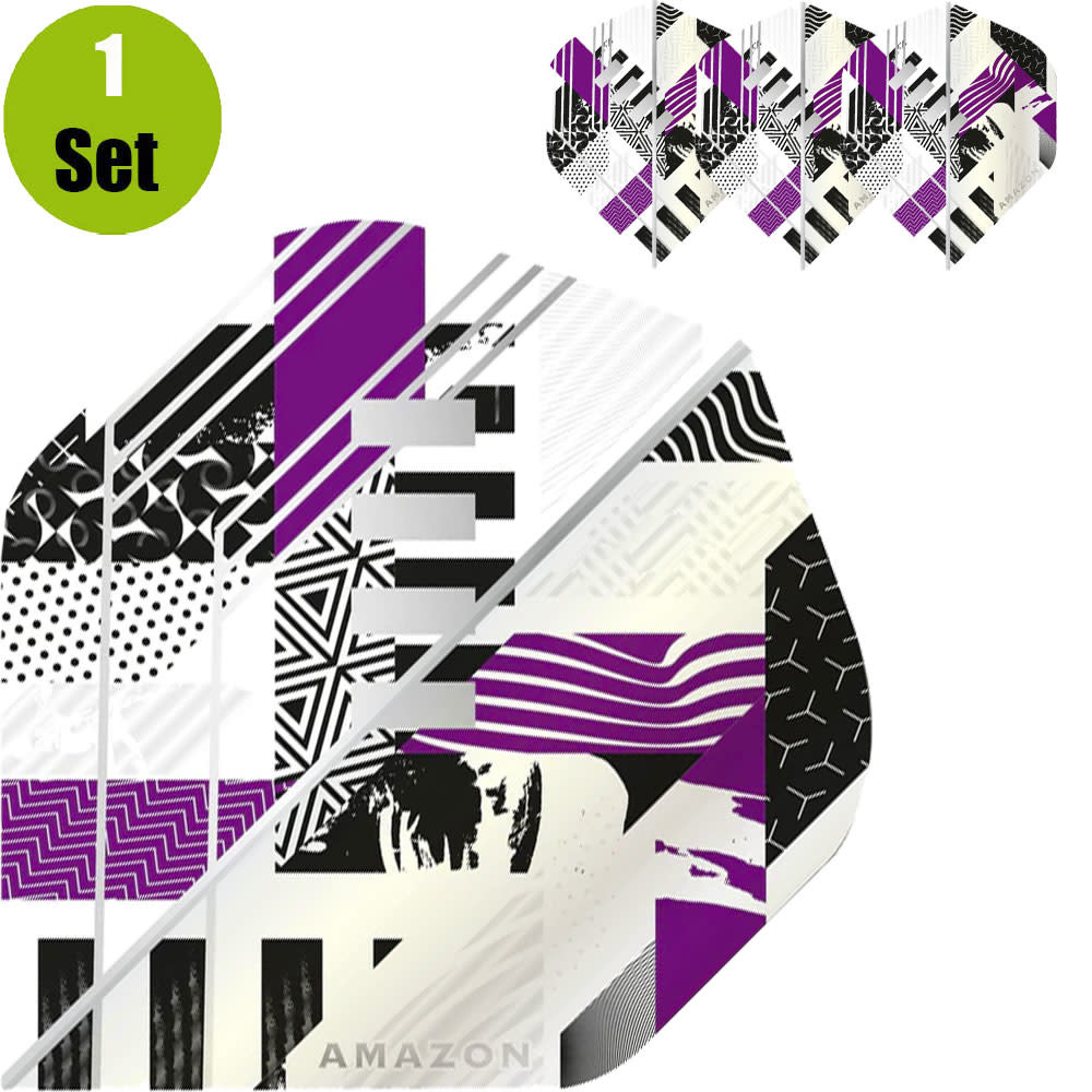 Amazon Amazon Abstract Dartflights - Wit - Paars afbeelding