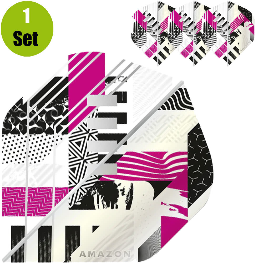 Amazon Amazon Abstract Dartflights - Wit - Magenta afbeelding