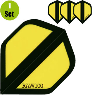 Designa Raw100 Zone Dartflights - Geel