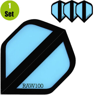 Designa Raw100 Zone Dartflights - Blauw