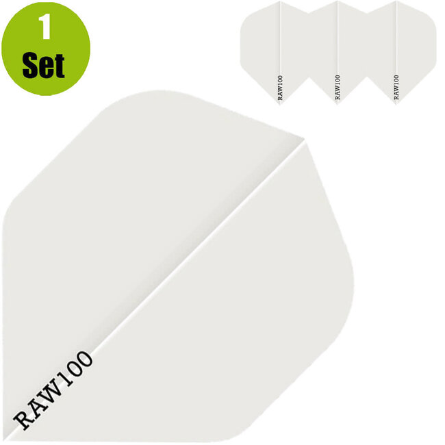 Raw100 Plain Dartflights - Wit