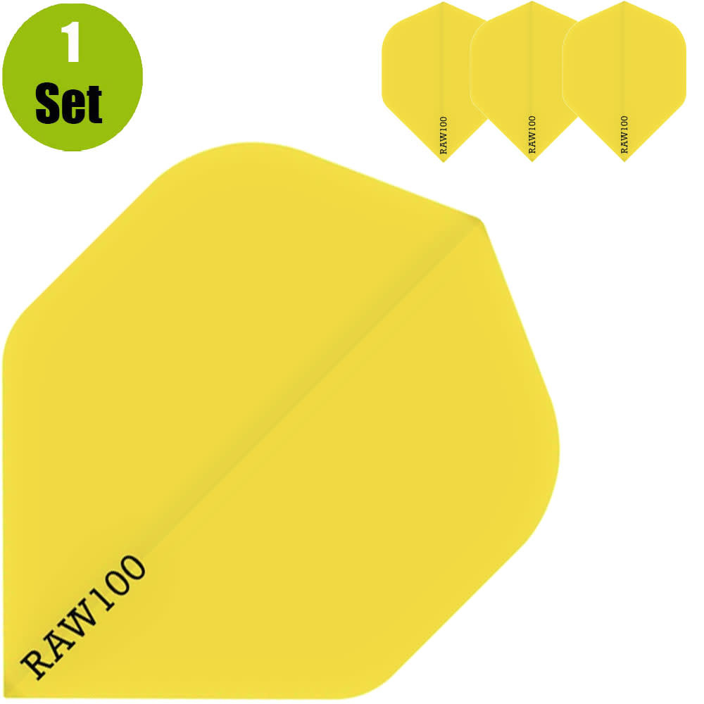 Designa Plain Dartflights - Neon Geel afbeelding