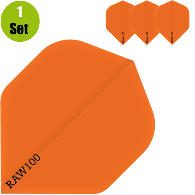 Raw100 Plain Dartflights - Neon Oranje