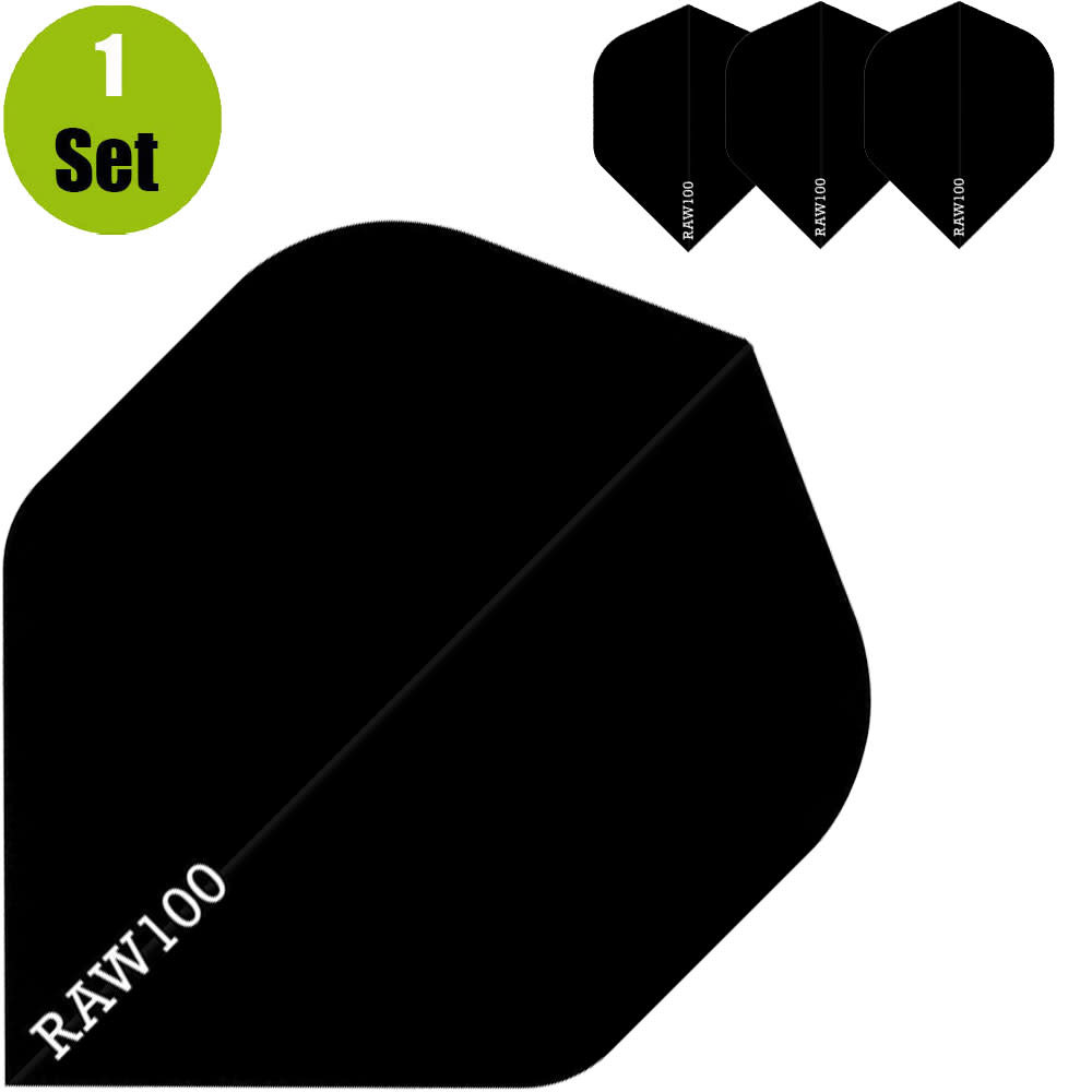 Designa Plain Dartflights - Zwart afbeelding
