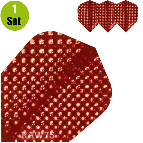 Designa Raw75 Dimplex Dartflights - Rood