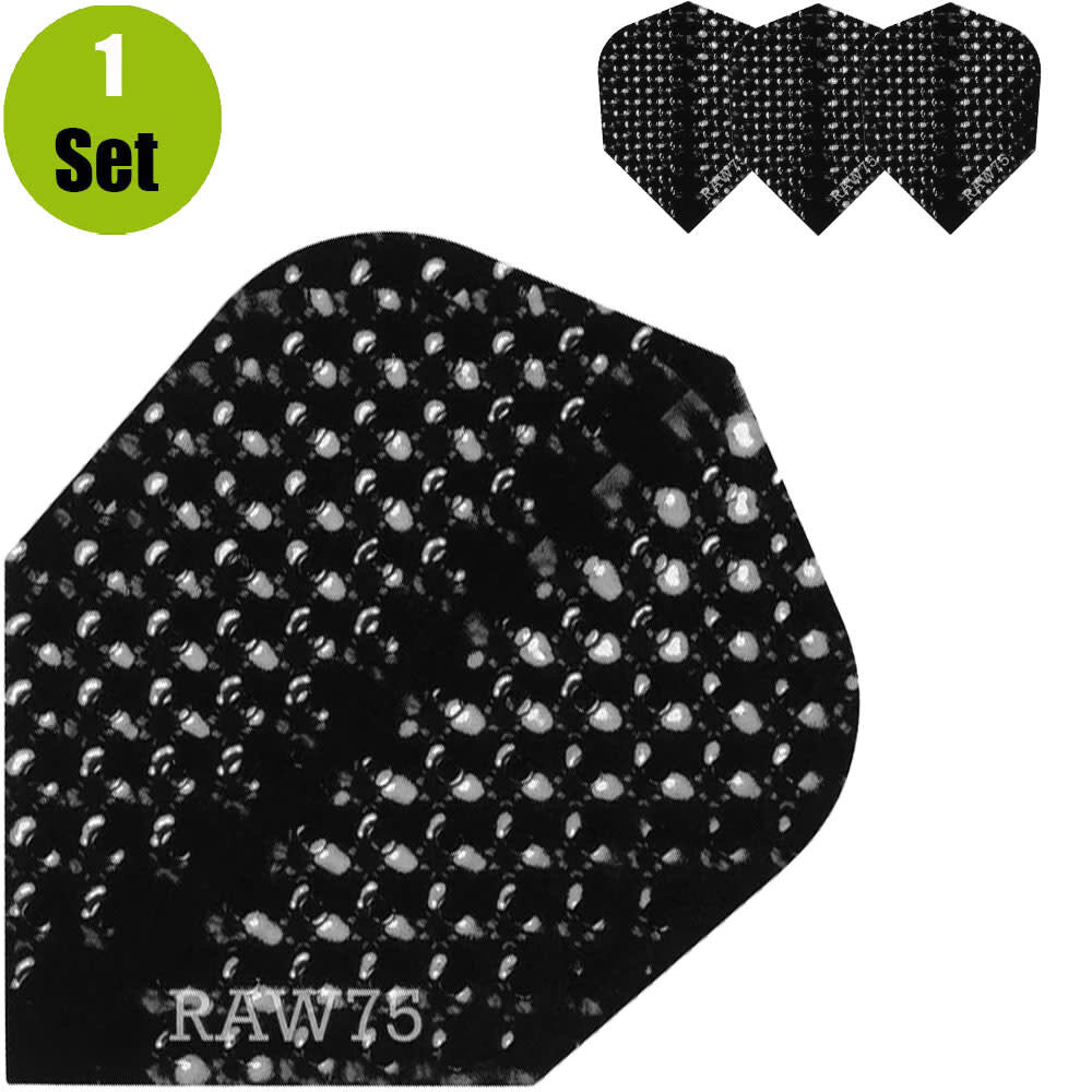 Designa Raw75 Dimplex Dartflights - Zwart