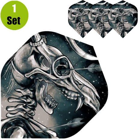 Designa Horror Show Dartflights - Deer Skull