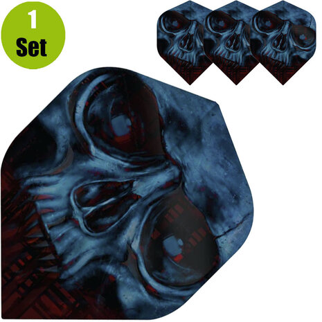 Designa Horror Show Dartflights - Zombie Skull