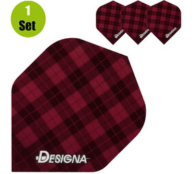 Designa Tartan Dartflights - Rood Designa Tartan Dartflights - Rood