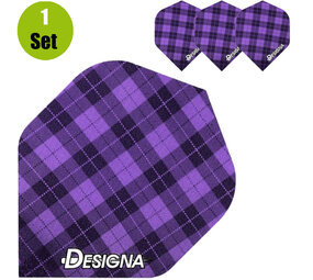 Designa Tartan Dartflights - Paars Designa Tartan Dartflights - Paars