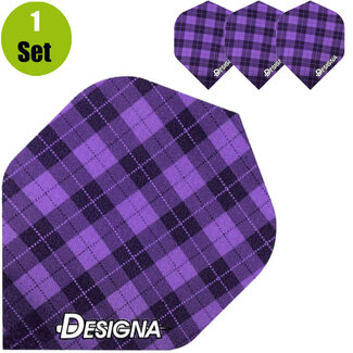 Designa Designa Tartan Dartflights - Paars