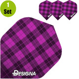 Designa Tartan Dartflights - Roze Designa Tartan Dartflights - Roze