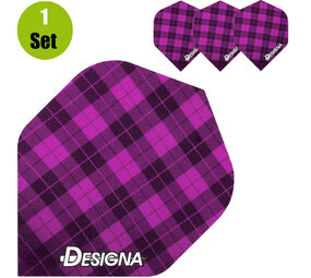 Designa Tartan Dartflights - Roze Designa Tartan Dartflights - Roze