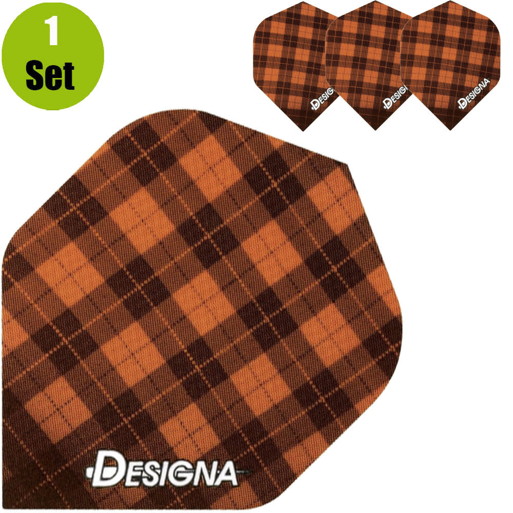 Designa Tartan Dartflights - Oranje afbeelding