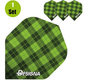 Designa Tartan Dartflights - Groen Designa Tartan Dartflights - Groen