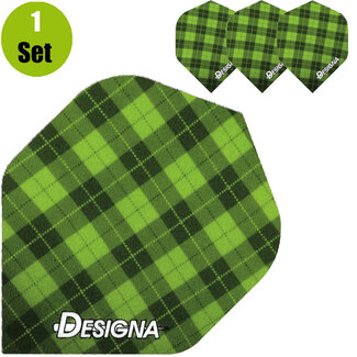 Designa Designa Tartan Dartflights - Groen