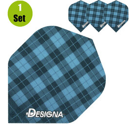 Designa Tartan Dartflights - Aqua Designa Tartan Dartflights - Aqua