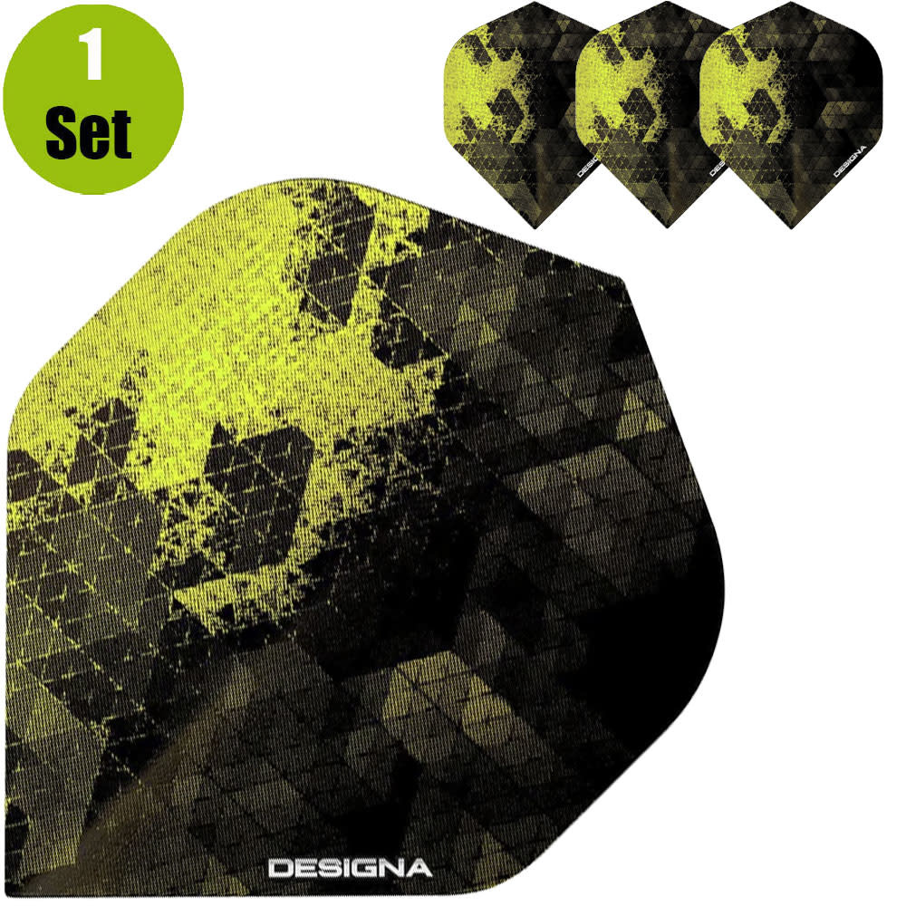 Designa Rock Dartflights - Geel afbeelding