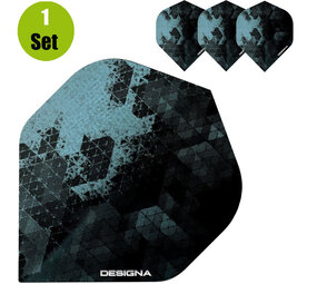 Designa Rock Dartflights - Shadow Blauw Designa Rock Dartflights - Shadow Blauw