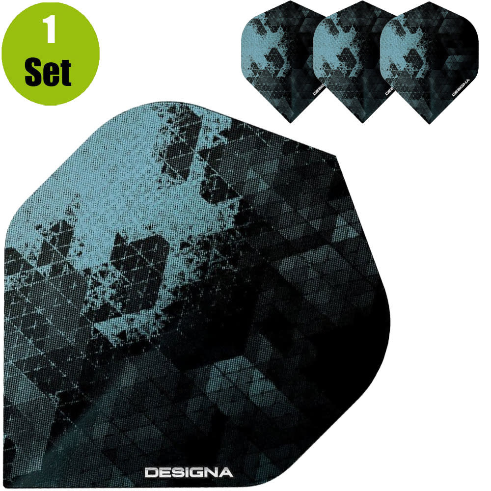 Designa Rock Dartflights - Shadow Blauw afbeelding