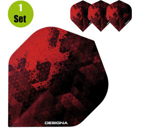 Designa Rock Dartflights - Rood Designa Rock Dartflights - Rood