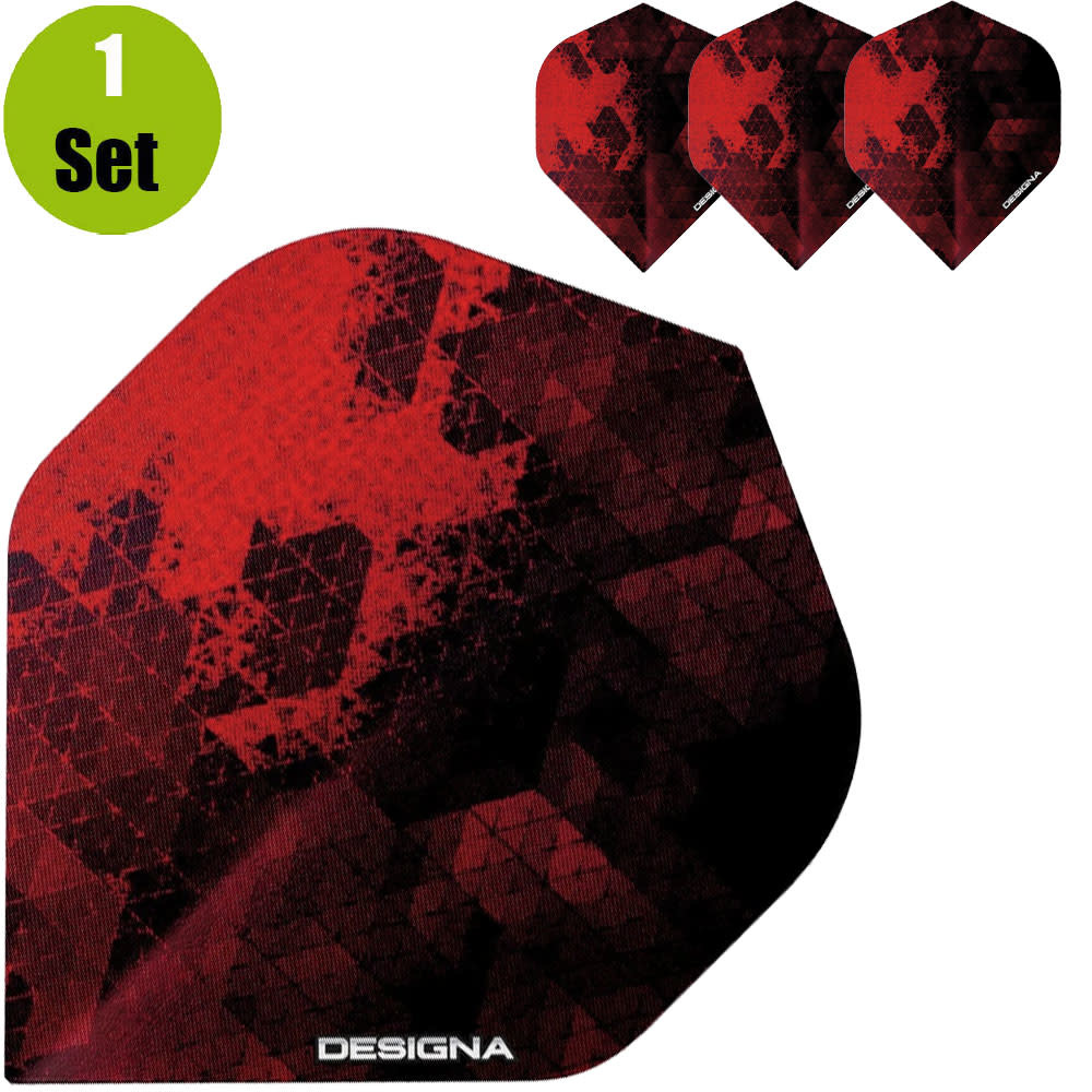 Designa Rock Dartflights - Rood afbeelding