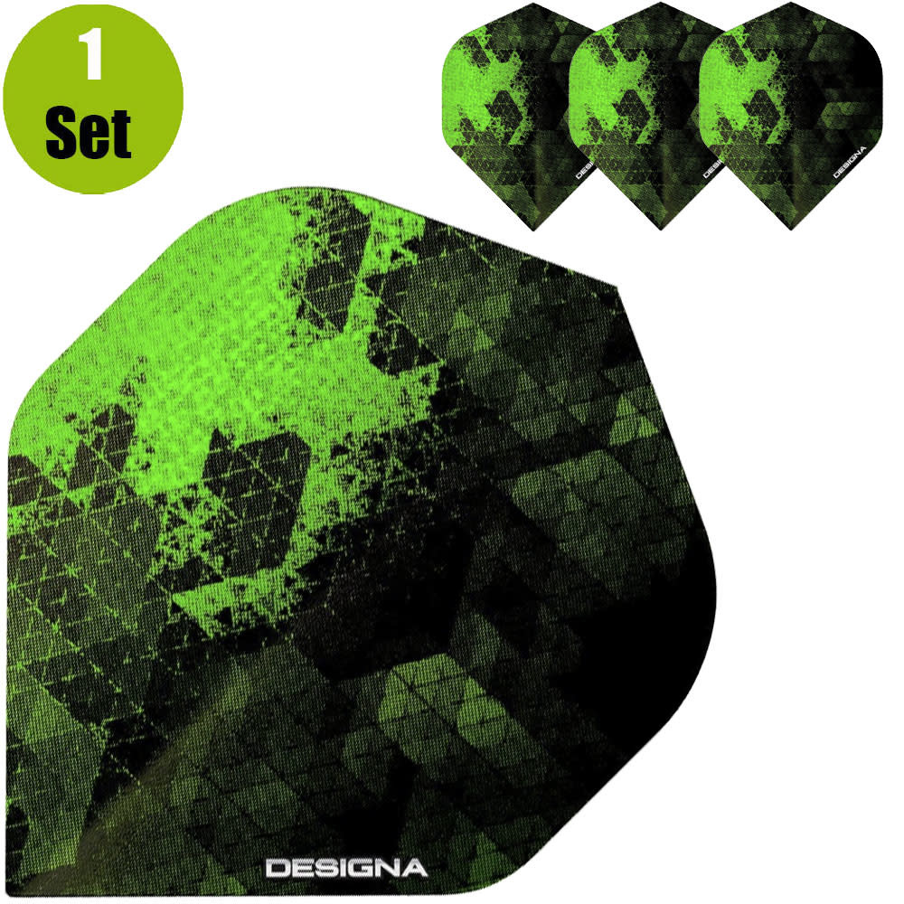 Designa Rock Dartflights - Groen afbeelding