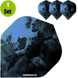 Designa Rock Dartflights - Aqua Blauw Designa Rock Dartflights - Aqua Blauw