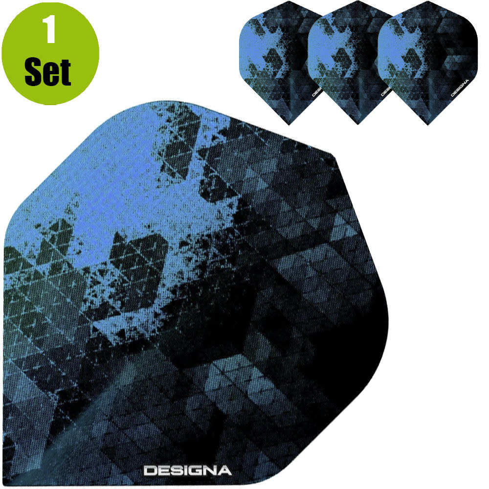 Designa Rock Dartflights - Aqua Blauw afbeelding