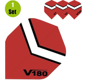 V180 V180 Chevron Dartflights - Rood V180 V180 Chevron Dartflights - Rood
