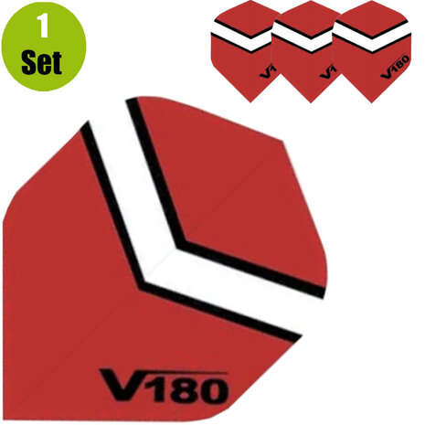V180 V180 Chevron Dartflights - Rood V180 V180 Chevron Dartflights - Rood