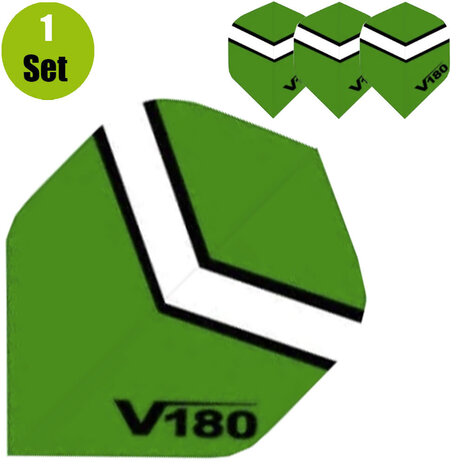 V180 V180 Chevron Dartflights - Groen V180 V180 Chevron Dartflights - Groen