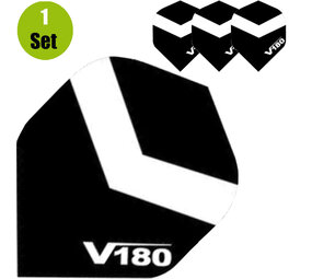 V180 V180 Chevron Dartflights - Zwart V180 V180 Chevron Dartflights - Zwart