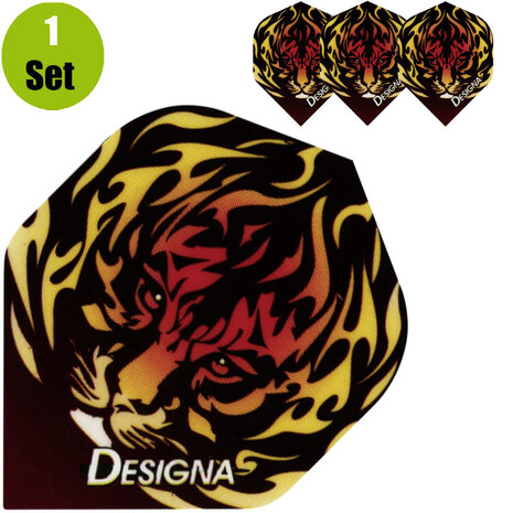 Designa Designa Dartflights - Tiger in Flames Designa Designa Dartflights - Tiger in Flames